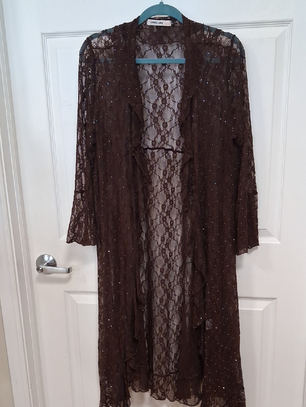 Chocolate Lace Sparkly Duster